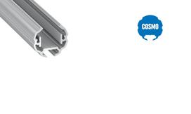 Profilis aliuminis anoduotas LED juostoms ovalus, COSMO, 2.02m LUMINES