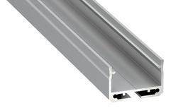 Profilis aliuminis anoduotas LED juostoms paviršinis platus, SILEDA 2.02m, LUMINES