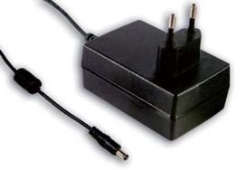 Impulsinis maitinimo šaltinis 12V 1.5A, 5.5×2.1mm, sieninis, MEAN WELL
