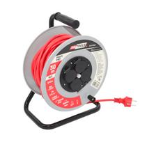 AWTOOLS BŪGNINIS ILGINTUVAS METAL PROFI PRO 50m 3×2,5mm RAUDONAS 16A / 3680W / IP44