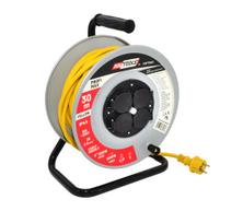 AWTOOLS BŪGNINIS ILGINTUVAS METAL PROFI MAX 50m 3×2,5mm GELTONAS 16A / 3680W / IP44