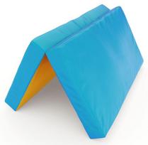 Sulankstomas gimnastikos čiužinys SANRO 100x100x10 cm mėlynai-geltonas, -