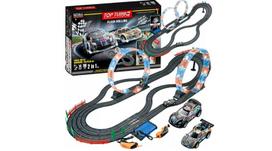 Elektrinė lenktynių trasa 600 cm, 2 automobiliai, šviečiančios kilpos, 1:43