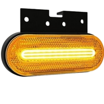 Žibintas LED 12/36V geltonas su laikikliu