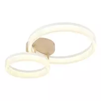 Lubinis LED šviestuvas GLOBO ZARA, 24W, 3000K, 2600lm, matinės baltos/smėlio sp, 50x33x12,3cm