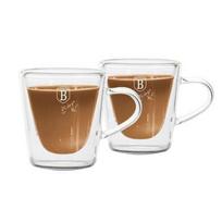 Dvigubo stiklo espresso kavos puodelių rinkinys BERLINGERHAUS ESPRESSO, 80 ml, 2 vnt.