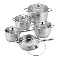 Nerūdijančio plieno puodų rinkinys BLAUMANN GOURMET, 10 dalių