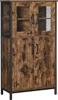 VASAGLE vonios kambario spintelė su stiklinėmis durelėmis 60 x 30 x 108 cm LSC260B01