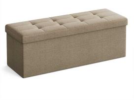 Leobert Sulankstomas pufas-daiktadėžė, šviesiai rusvas (taupe), 110 × 38 × 38 cm