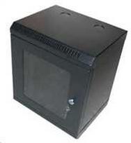 XtendLan 10" sieninė spinta 9U 350x280, keliamoji galia 50 kg, plexiglas durys, suvirintos, juodos
