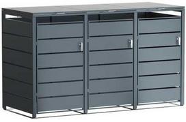 Spacetronik Šiukšliadėžių pastogė, 3 x 240 l, juoda SFFT0131_V1