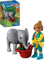 PLAYMOBIL - Zoologijos sodas: Drambliuko jauniklis ir zoologijos sodo prižiūrėtojas (72092)