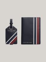 TOMMY HILFIGER Vyriškas odinis raktų pakabuko ir kortelių dėklo komplektas