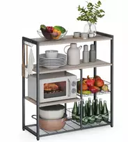 VASAGLE virtuvinė lentyna su 2 metaliniais krepšiais, 80 x 35 x 95 cm, KKS096B02