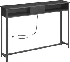 VASAGLE konsolinis staliukas su elektros lizdais ir USB, 120 x 25 x 81 cm, LNT111B01