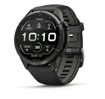 Išmanusis laikrodis Garmin fēnix® 9 Pro inReach® – 43mm, Pilkos anglies spalvos DLC titanas su juodos / akmenėlių pilkos spalvos silikoniniu dirželiu | 010-04335-11