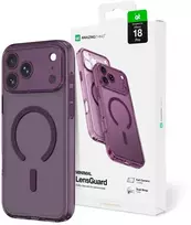 Objektyvas AmazingThing Minimal Mag objektyvo dėklas iPhone 18 Pro su kameros dangteliu ir virvelės laikikliu, suderinamas su MagSafe – Violetinė