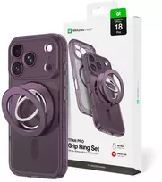 Dėklas Amazingthing Titan Pro objektyvo žiedų rinkinys MagSafe skirtas iPhone 18 Pro, violetinė