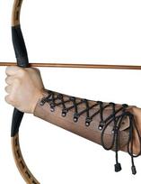 Longbowmaker odinė rankos apsauga šaudymui iš lanko 22 cm juoda dilbio apsauga skirta šaudymui iš lanko