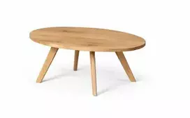 OAKY ELIPSE 100X60 ąžuolinis ovalus žurnalinis staliukas : Apdaila - Aliejuota bespalviu aliejumi su kietaisiais vaškais, Aukštis - 52cm