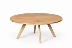 OAKY Ø110 ąžuolinis apvalus žurnalinis staliukas : Apdaila - Aliejuota bespalviu aliejumi su kietaisiais vaškais, Aukštis - 52cm