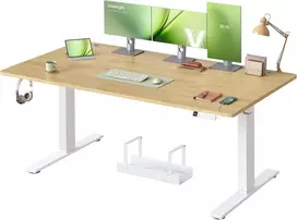 VASAGLE reguliuojamo aukščio biuro stalas 160 x 80 cm su USB-C, LSD146YA02