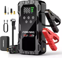 FOWAWU automobilinis užvedimo įrenginys su kompresoriumi 8000 A, 26800 mAh, 160 PSI, F808