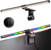 Quntis lenkta monitoriaus lempa 51 cm su RGB apšvietimu ir nuotolinio valdymo pultu