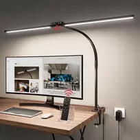 Jeebel dvigubos galvutės LED stalinė lempa su spaustuku, 24 W, 1800 lm, JBL-TL203002-1