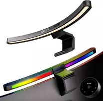 Quntis lenkta monitoriaus lempa 45 cm su RGB apšvietimu, USB-C, 7.5 W