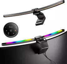 Quntis lenkta RGB monitoriaus lempa 66 cm su nuotolinio valdymo pultu LI-HY-0201-GY