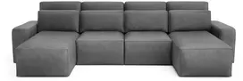 Citysofa U formos kampinė sofa-lova Jordaan - Pilka