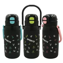 Sportinė plastikinė gertuvė (2in1 sistema), 750 ml - Mėlyna