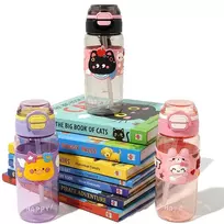 Vaikiška plastikinė gertuvė (2in1 sistema), 450 ml - Violetinė