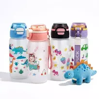 Vaikiška plastikinė gertuvė (2in1 sistema), 450 ml - Mėlyna
