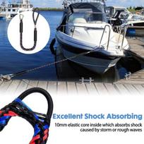 Ikalula 2 bungee švartavimo lynų rinkinys, švartavimo virvė su kabliukais, švartavimo virvė valtims, prieplaukai, bungee švartavimo pavadėlis su karabinu valtims, baidarėms, vandens motociklams, pontonams, kanojai (mišrios spalvos)