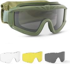 Feyachi airsoft akiniai taktiniai kariniai apsauginiai akiniai su 3 keičiamais lęšiais Uv400 apsauga šaudymo akiniai nuo rasojimo akiniai lauko sportui medžioklei dviračių sportui dažasvydžiui
