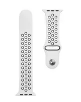 Tactical Apple Watch 42/44/45mm dviguba silikoninė apyrankė balta juoda