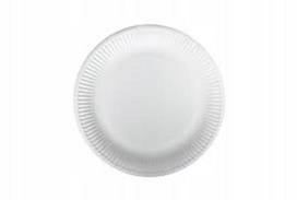Vienkartines popierines lekštes 18 cm, baltos, 100 vnt