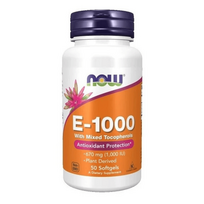 Now Foods „“ vitaminas E 1000 IU su mišriais tokoferoliais – 50 minkštųjų kapsulių