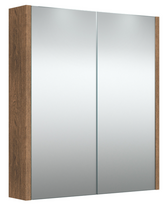 Vonios spintelė RB BATHROOM LUNA, su veidrodžiu, varinio ąžuolo sp., 58 x 65 x 12 cm