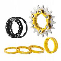 Single speed cog fixie kasetės adapteris stebulės komponentas auksinis