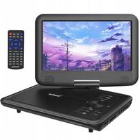 Multimedijos grotuvas Nešiojamas automobilinis dvd grotuvas 9" usb konsolė 2000mah juodas