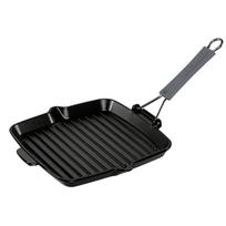 Staub ketaus grilio keptuvė 24 x 24 cm, indukcijai, su sulankstoma rankena, juoda