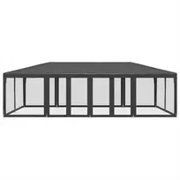 Proginė palapinė su 12 sienomis, antracito, 8x4m, HDPE