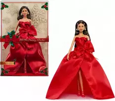 Mattel Barbie Signature Świąteczna Lėlė Kolekcjonerska 2026 szatynka w czerwonej sukni 6+