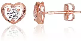 Diamond Sky Jewelry Auksiniai auskarai-vinukai su cirkoniais „Amor IV“