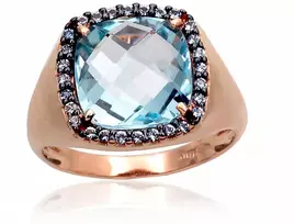 Diamond Sky Jewelry Auksinis žiedas su cirkoniais ir topazais „Morrigan XII“