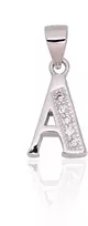 Diamond Sky Jewelry Sidabrinis raidės pakabukas su cirkoniais „A“