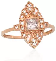 Diamond Sky Jewelry Auksinis žiedas su cirkoniais „Rytų Spindesys“
